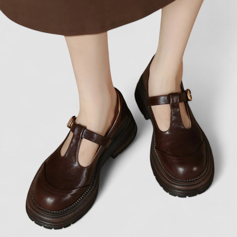 Isabella | Scarpe Salomé con Suola Carrarmato