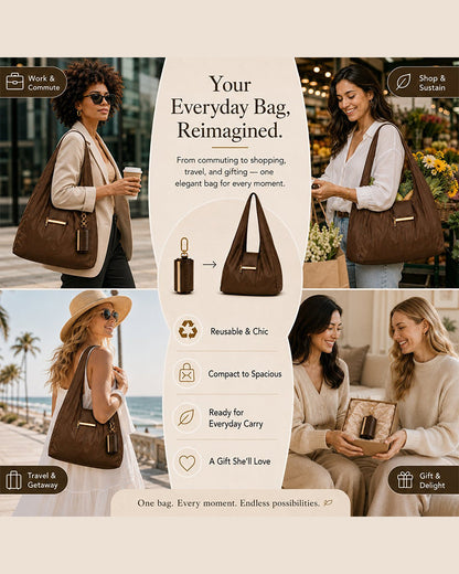 Raffaella | Borsa Tote Trasformabile con Charm