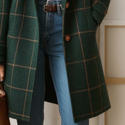 Graziella | Cappotto Lungo in Tweed a Quadri