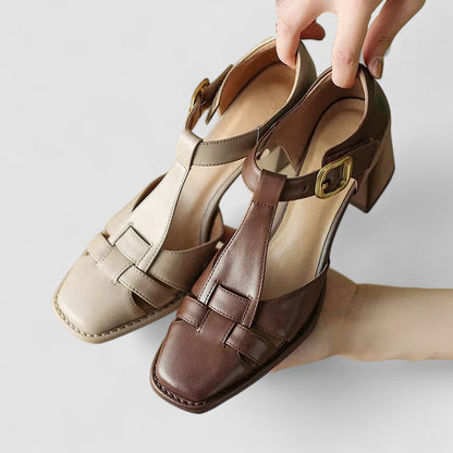 Beatrice | Scarpe Salomé con Tacco a Blocco