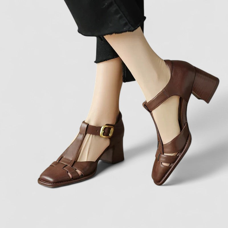 Beatrice | Scarpe Salomé con Tacco a Blocco