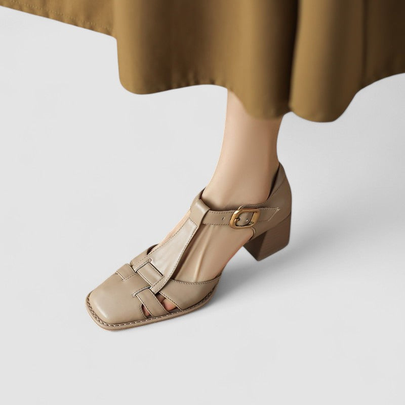 Beatrice | Scarpe Salomé con Tacco a Blocco