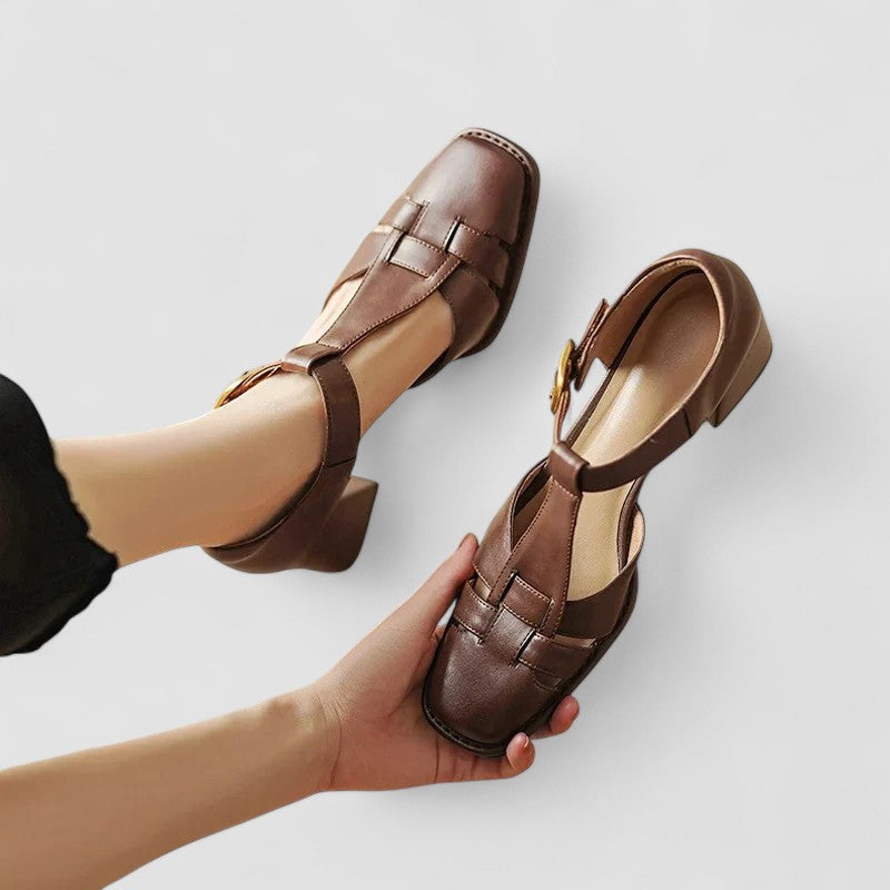 Beatrice | Scarpe Salomé con Tacco a Blocco