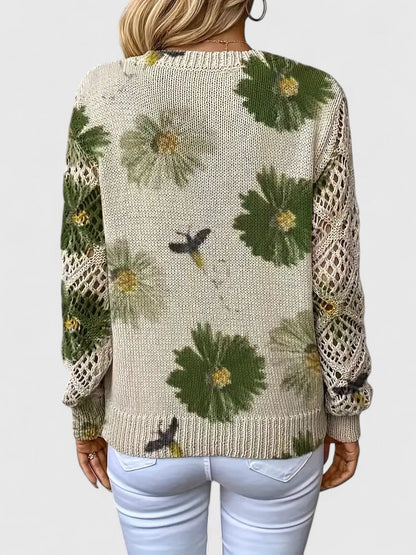 Patrizia | Maglione Elegante con Motivo Floreale