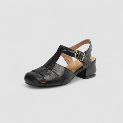 Francesca | Scarpe Mary Jane Traforate con Tacco