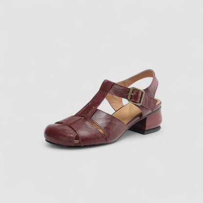 Francesca | Scarpe Mary Jane Traforate con Tacco