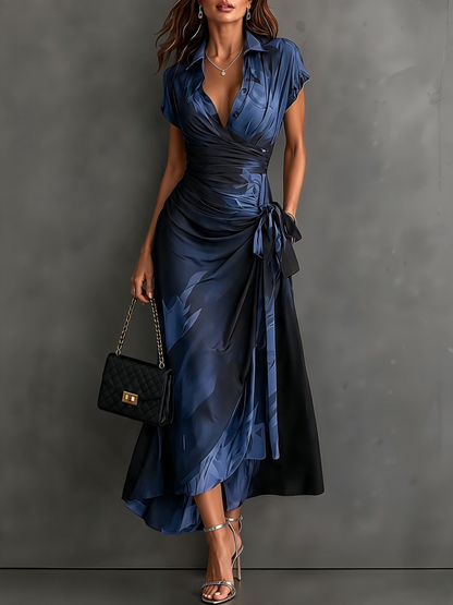 Emma | Vestido con estampado bicolor