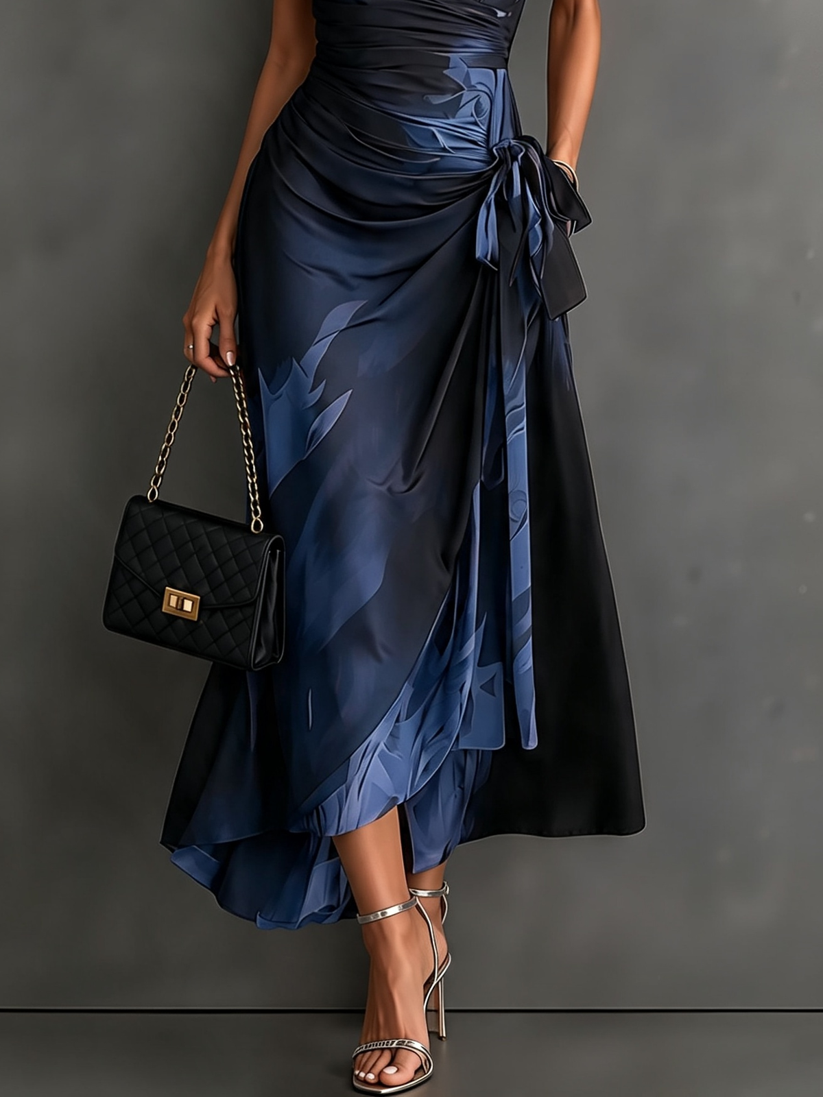 Emma | Vestido con estampado bicolor