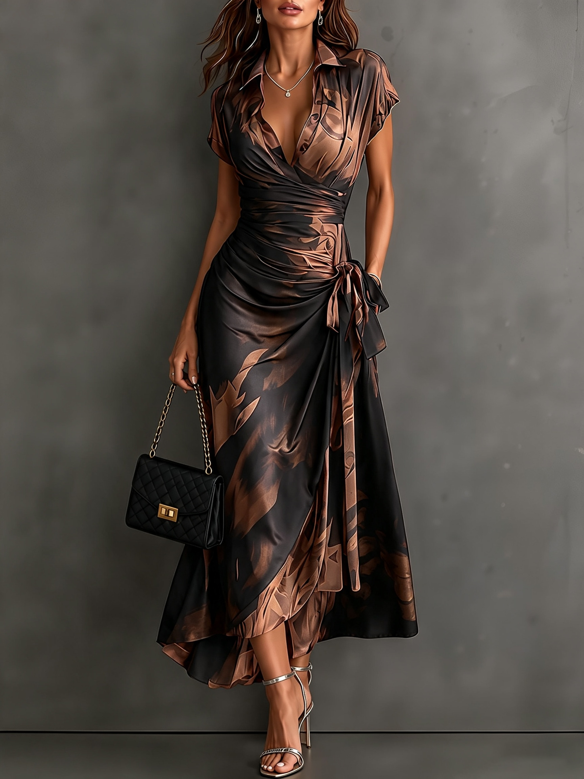 Emma | Vestido con estampado bicolor