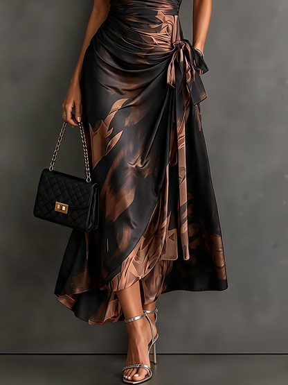 Emma | Vestido con estampado bicolor