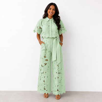 Valeria | Completo Donna Elegante con Pizzo Floreale