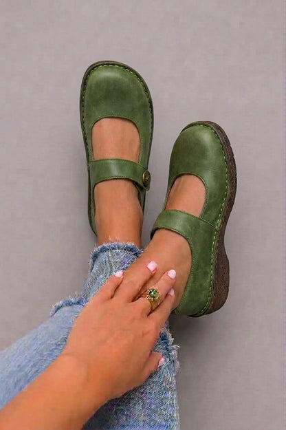 Monica | Scarpe Mary Jane in Pelle Patinata