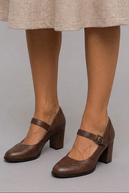 Beatrice | Scarpe Mary Jane con Tacco a Blocco