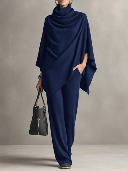Celeste | Completo Due Pezzi Elegante Drappeggiato