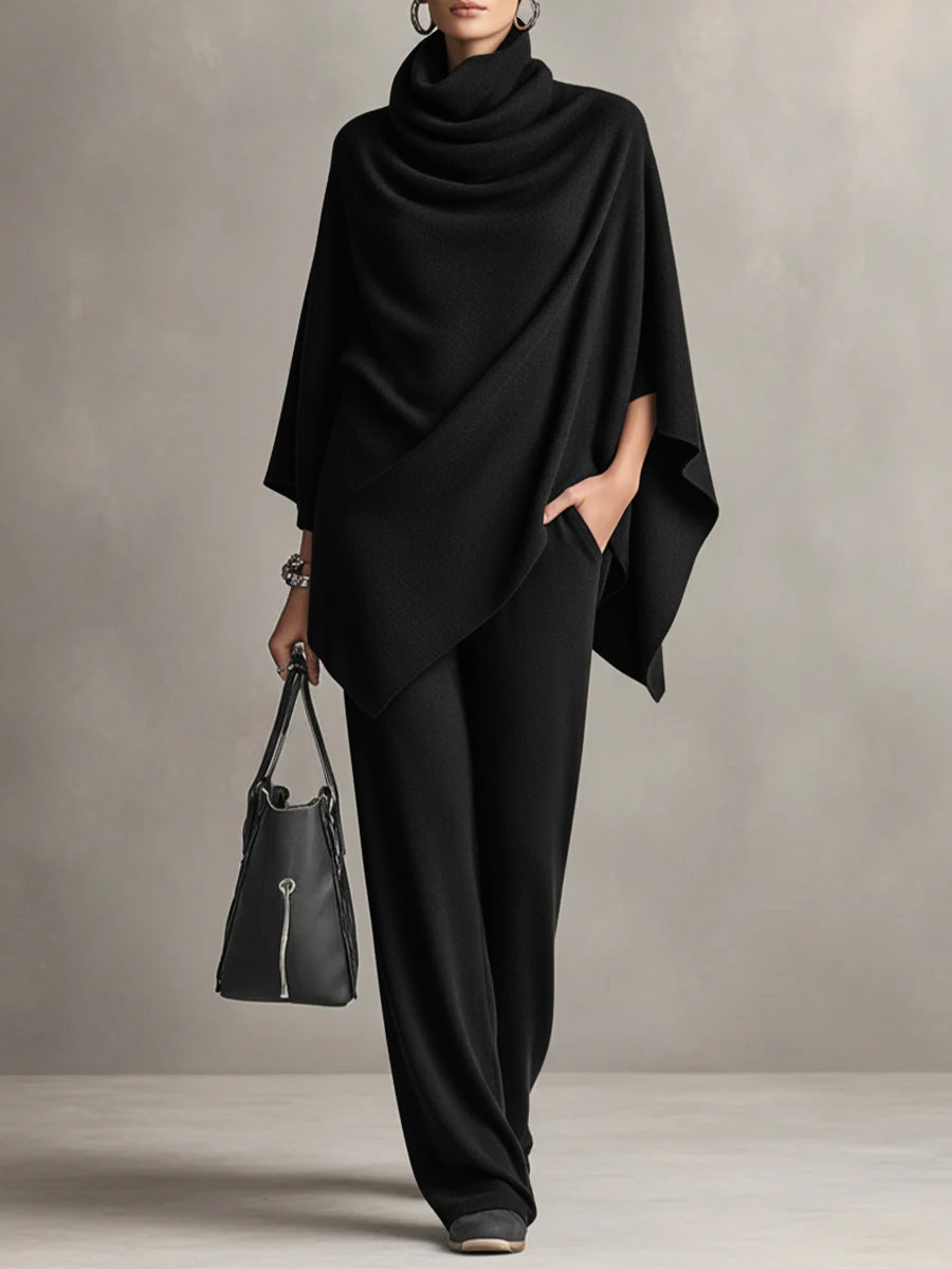 Celeste | Completo Due Pezzi Elegante Drappeggiato