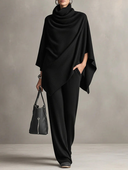Celeste | Completo Due Pezzi Elegante Drappeggiato