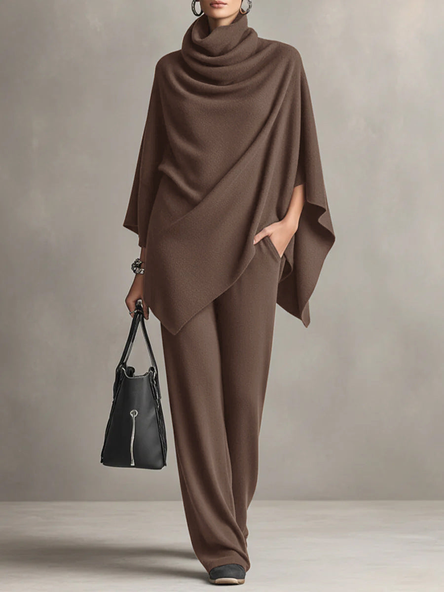 Celeste | Completo Due Pezzi Elegante Drappeggiato