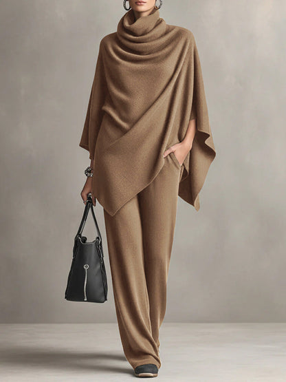 Celeste | Completo Due Pezzi Elegante Drappeggiato