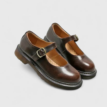 Serena | Scarpe Mary Jane in Pelle con Plateau