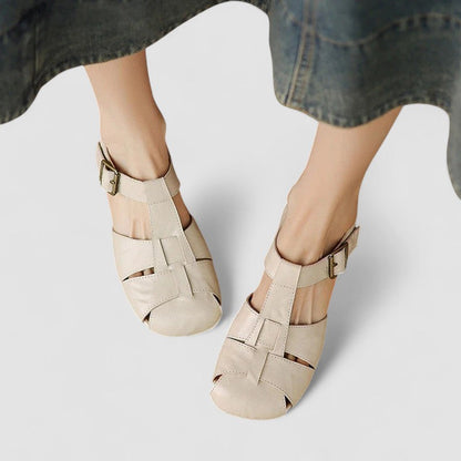 Francesca | Scarpe Mary Jane Traforate con Tacco