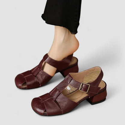 Francesca | Scarpe Mary Jane Traforate con Tacco