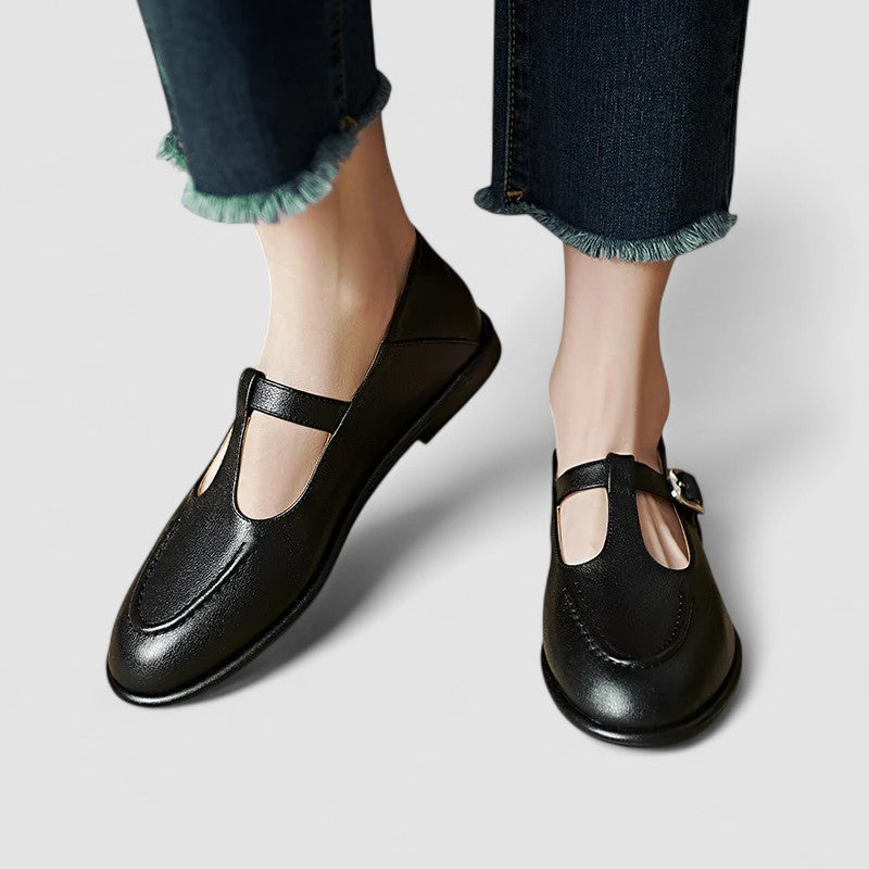 Giulia | Scarpe Mary Jane Inglesi con Tacco Basso