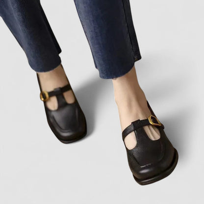 Aurora | Scarpe Salomé con Punta Quadrata