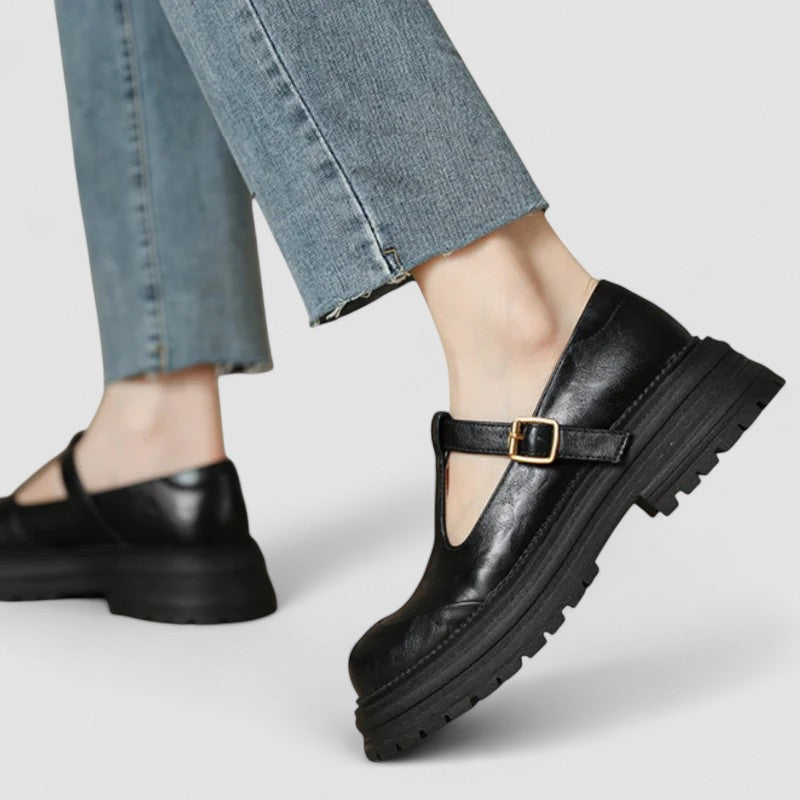 Isabella | Scarpe Salomé con Suola Carrarmato