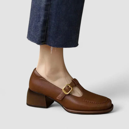 Aurora | Scarpe Salomé con Punta Quadrata