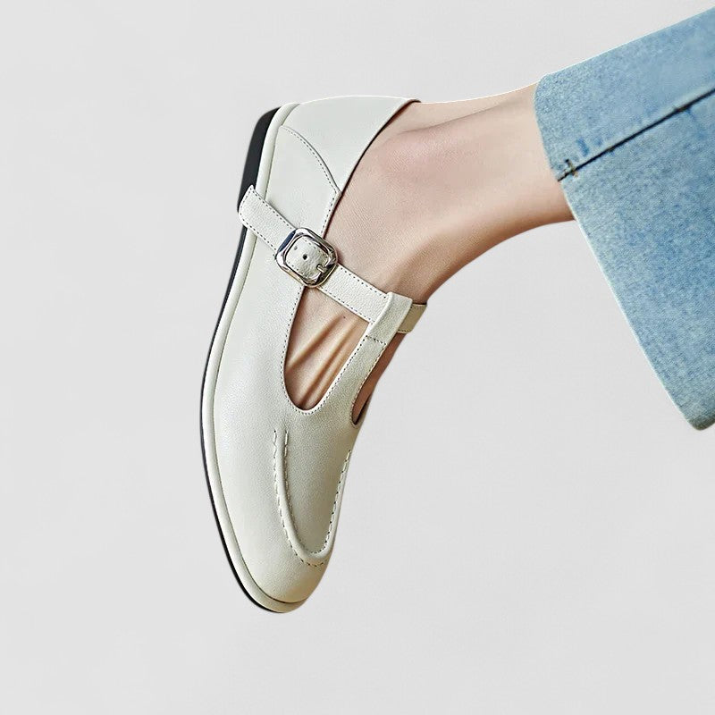 Giulia | Scarpe Mary Jane Inglesi con Tacco Basso