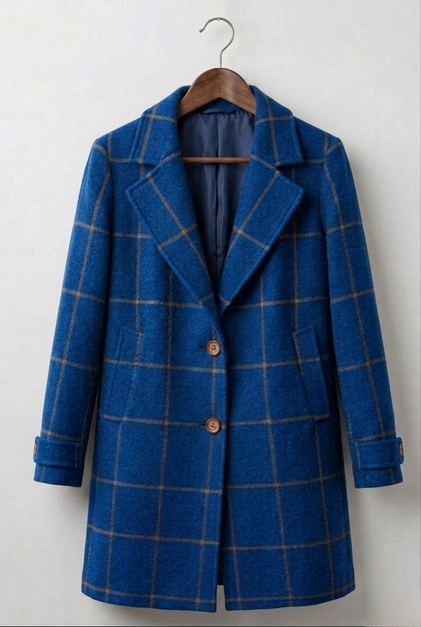 Graziella | Cappotto Lungo in Tweed a Quadri
