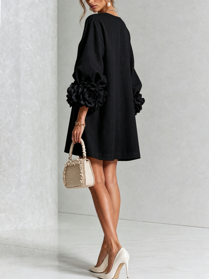 Florence | Mini Abito Floreale Con Bottoni