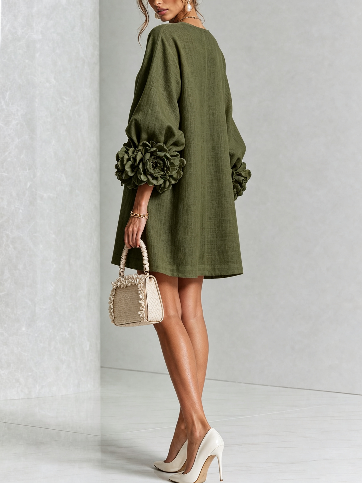 Florence | Mini Abito Floreale Con Bottoni