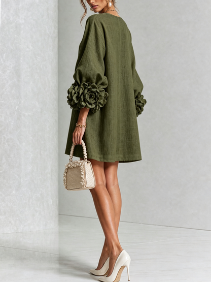 Florence | Mini Abito Floreale Con Bottoni