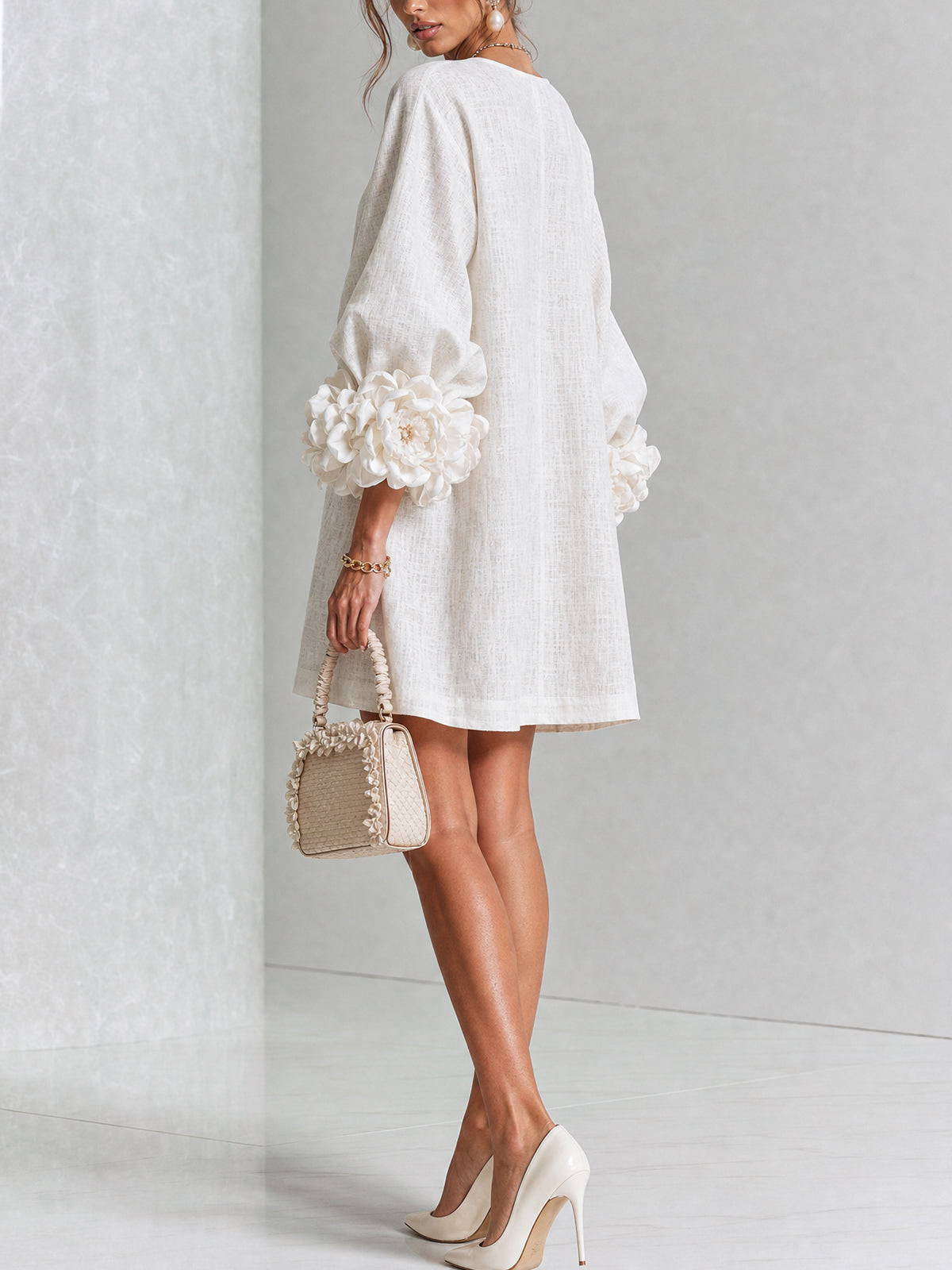 Florence | Mini Abito Floreale Con Bottoni
