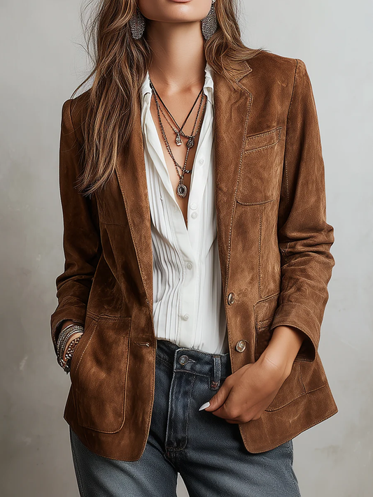 Blazer da Donna Vintage Marrone