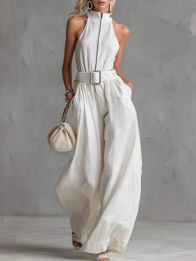 Monroe | Tuta a Gamba Larga con Cintura per Donna