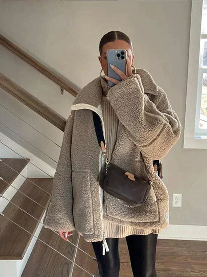 Silvana | Giacca Teddy Oversize Collo Alto