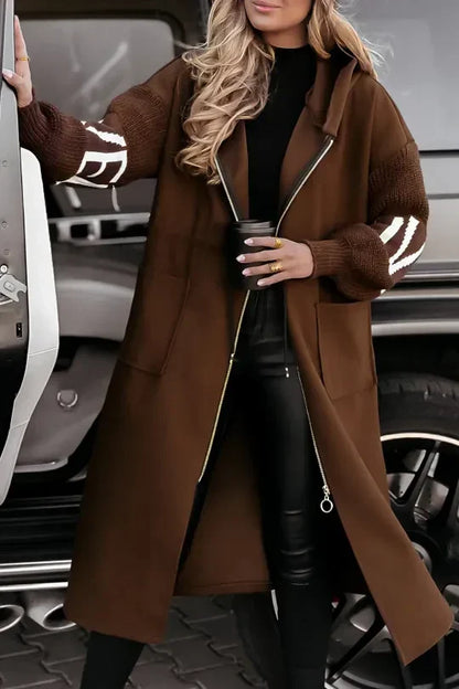 Alessandra | Giacca Patchwork Idrorepellente con Cappuccio