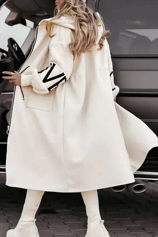 Alessandra | Giacca Patchwork Idrorepellente con Cappuccio
