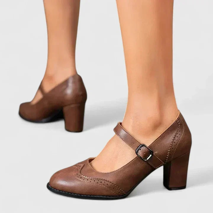 Beatrice | Scarpe Mary Jane con Tacco a Blocco