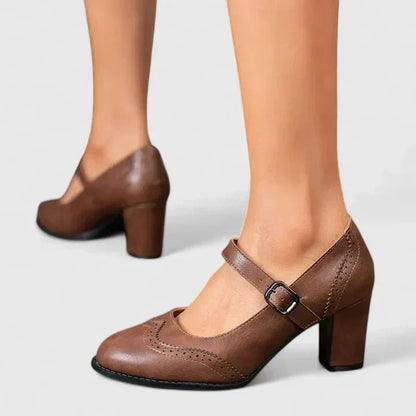 Beatrice | Scarpe Mary Jane con Tacco a Blocco