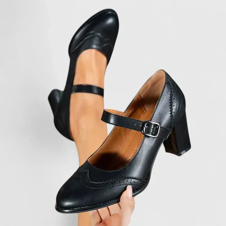Beatrice | Scarpe Mary Jane con Tacco a Blocco