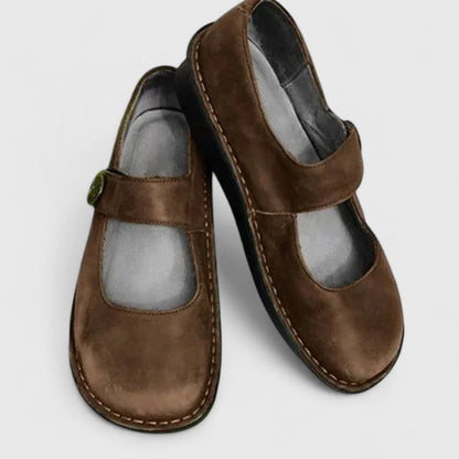 Monica | Scarpe Mary Jane in Pelle Patinata