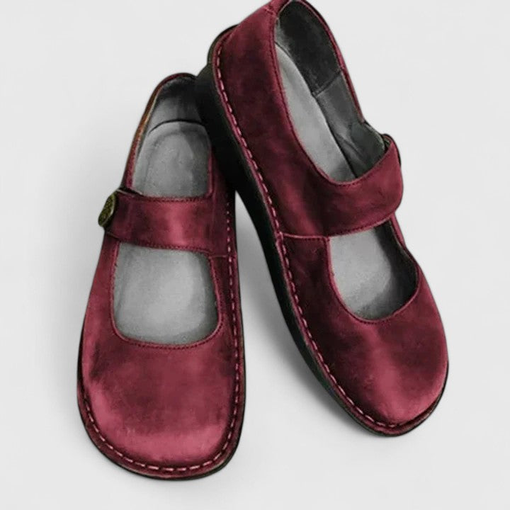Monica | Scarpe Mary Jane in Pelle Patinata