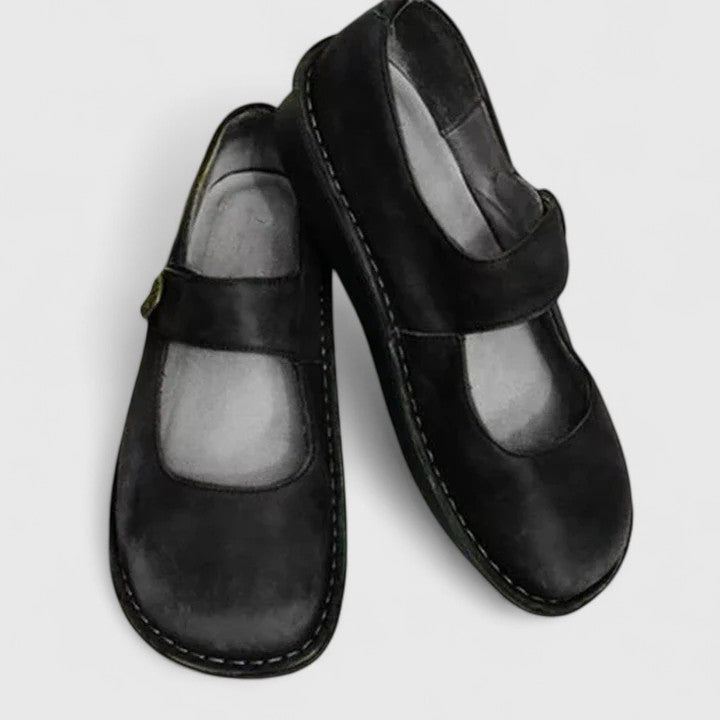 Monica | Scarpe Mary Jane in Pelle Patinata