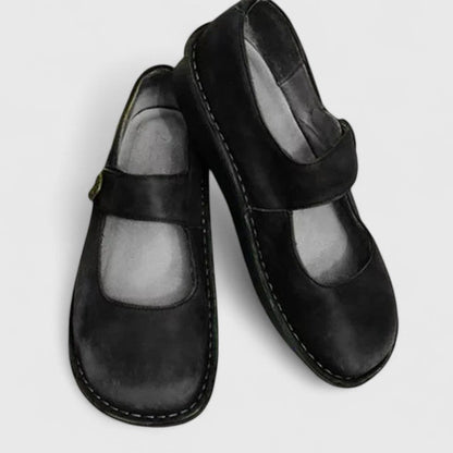 Monica | Scarpe Mary Jane in Pelle Patinata
