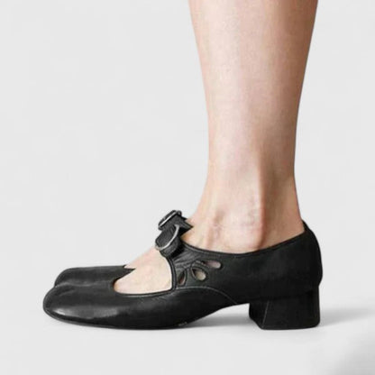 Elena | Scarpe Mary Jane Retrò con Fibbia Tonda