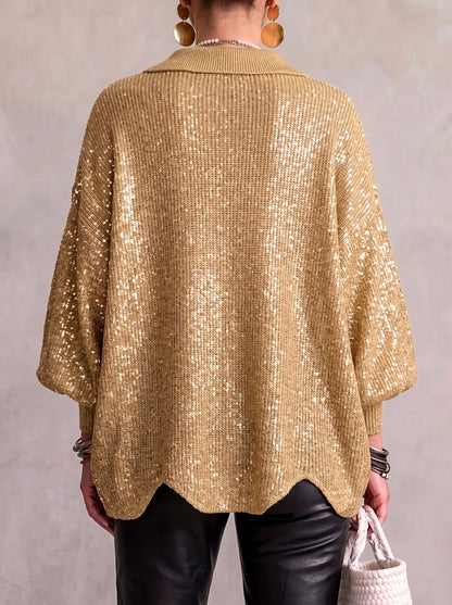 Eleonora | Cardigan Oversize con Bottoni Metallici Grandi