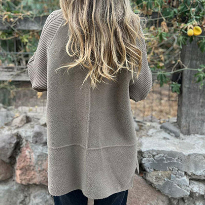 Rosanna | Cappotto Doppiopetto con Maniche in Maglia